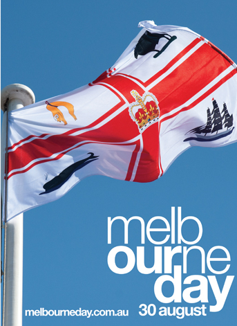 Melbourne Day flag at Enterprize Park
