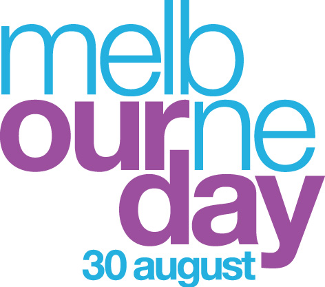 Melbourne Day logo stacked purple